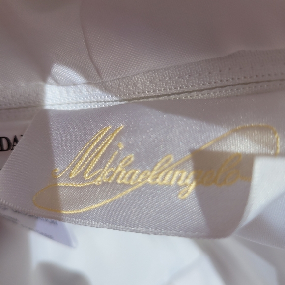 Embellished Halter Wedding Dress David's Bridal Michaelangelo - Picture 6 of 16